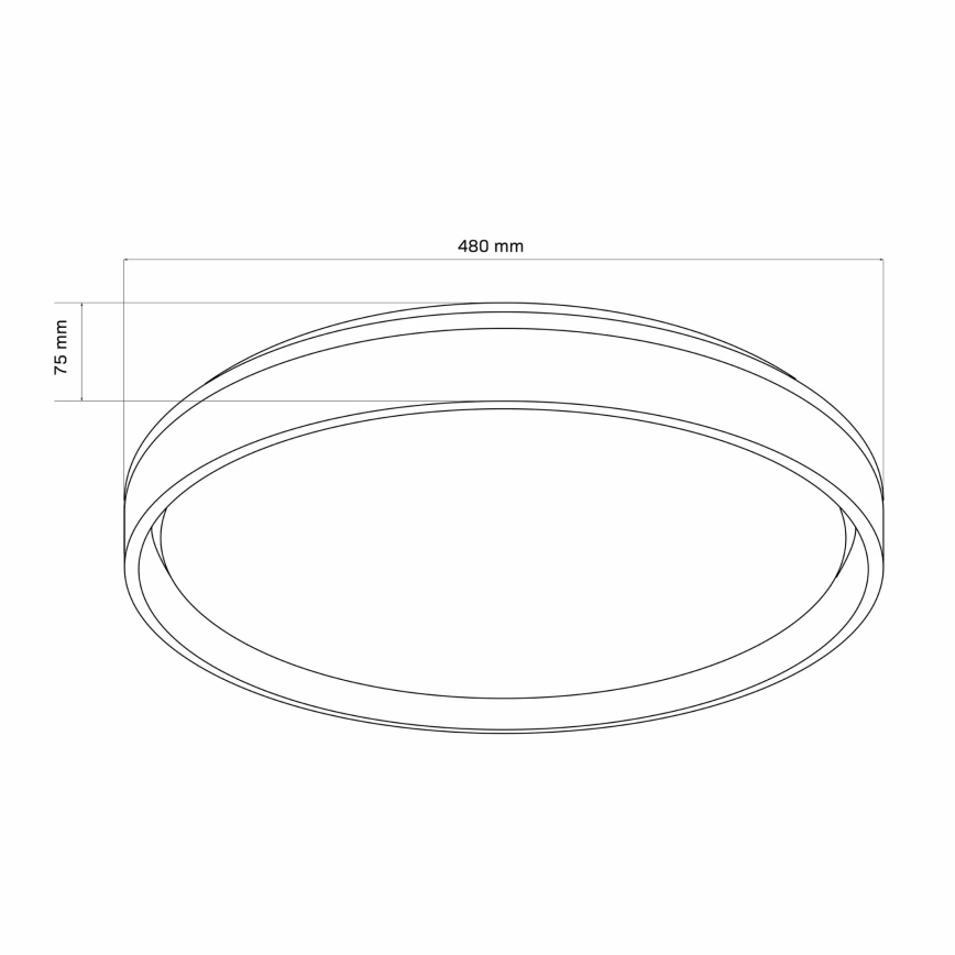 LED Prigušiva plafonjera za kupatilo JADWIGA LED/72W/230V pr. 48 cm 3000-6000K IP44 + Daljinski upravljač