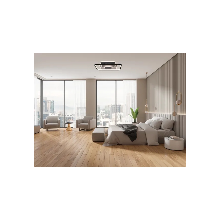 LED Prigušiva plafonjera LED/110W/230V 3000-6500K bela + Daljinski upravljač
