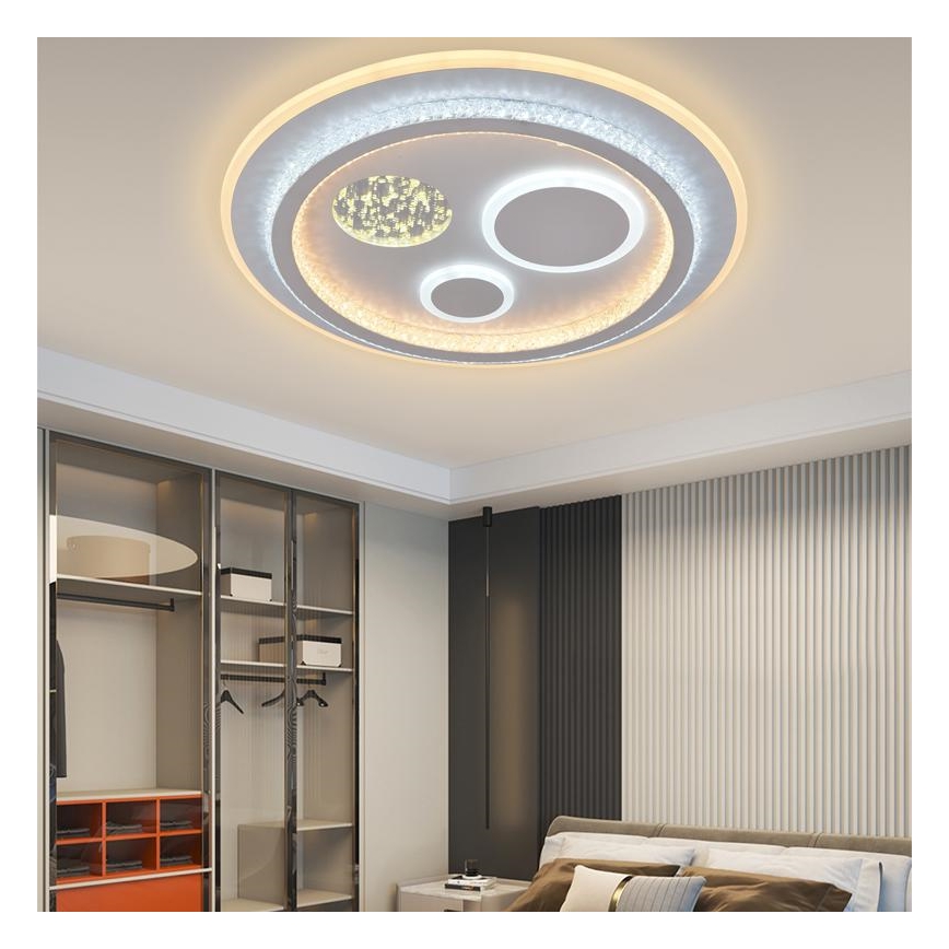 LED Prigušiva plafonjera LED/110W/230V 3000-6500K + Daljinski upravljač