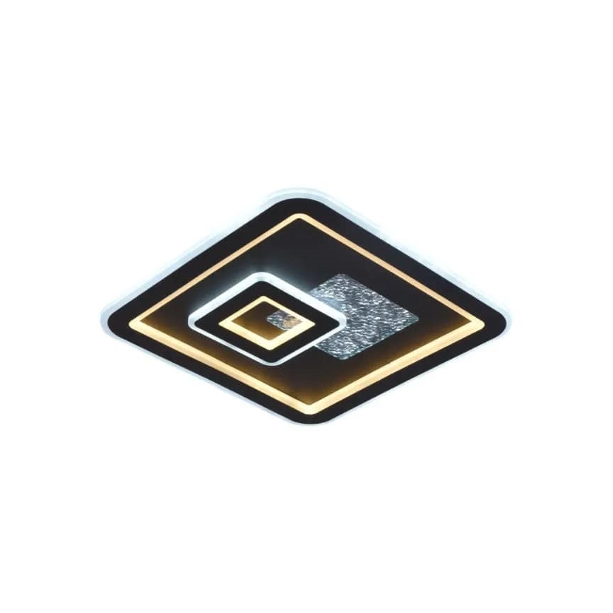 LED Prigušiva plafonjera LED/110W/230V 3000-6500K crno + Daljinski upravljač