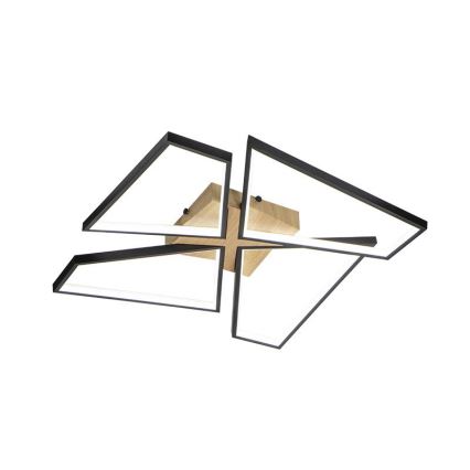 LED Prigušiva plafonjera LED/115W/230V 3000-6500K braon/crno + Daljinski upravljač