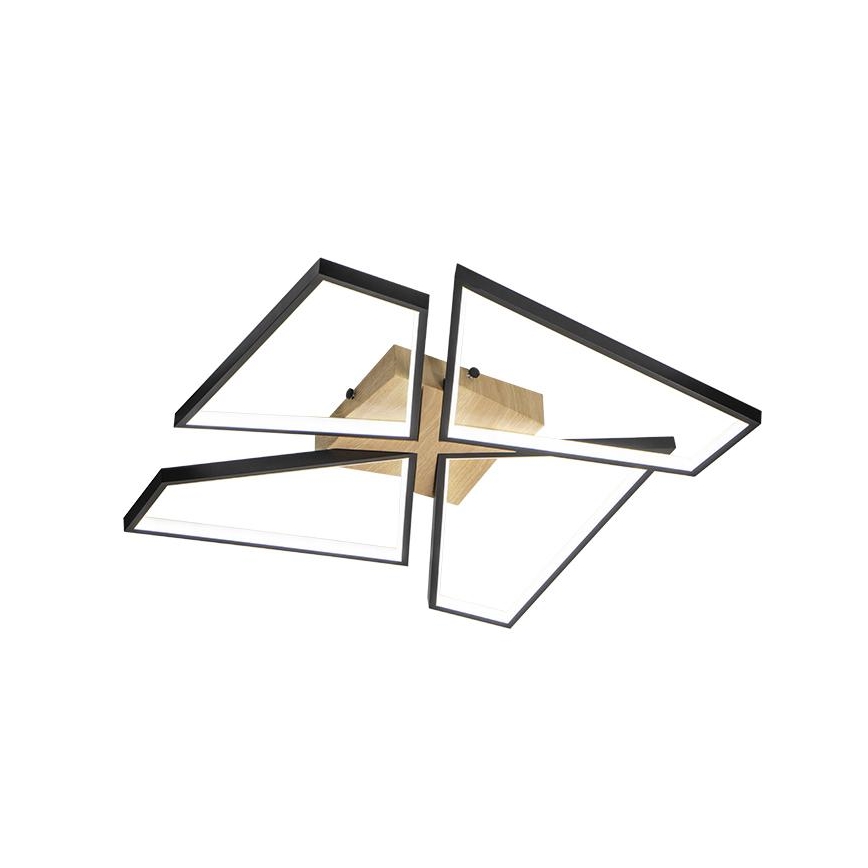 LED Prigušiva plafonjera LED/115W/230V 3000-6500K braon/crno + Daljinski upravljač