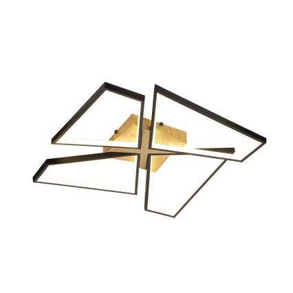 LED Prigušiva plafonjera LED/115W/230V 3000-6500K braon/crno + Daljinski upravljač