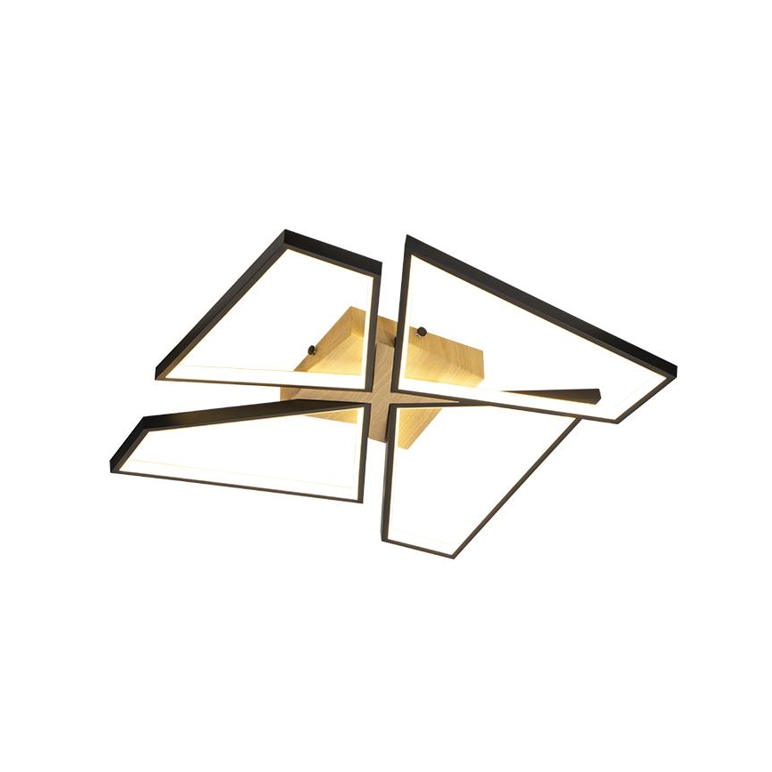 LED Prigušiva plafonjera LED/115W/230V 3000-6500K braon/crno + Daljinski upravljač