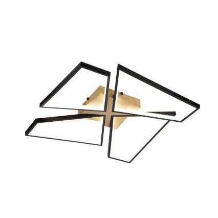 LED Prigušiva plafonjera LED/115W/230V 3000-6500K braon/crno + Daljinski upravljač