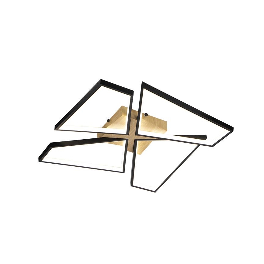 LED Prigušiva plafonjera LED/115W/230V 3000-6500K braon/crno + Daljinski upravljač