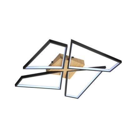 LED Prigušiva plafonjera LED/115W/230V 3000-6500K braon/crno + Daljinski upravljač