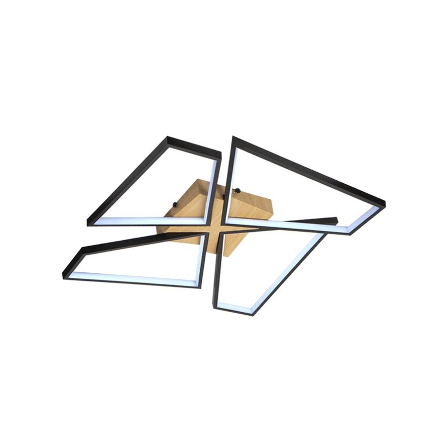 LED Prigušiva plafonjera LED/115W/230V 3000-6500K braon/crno + Daljinski upravljač