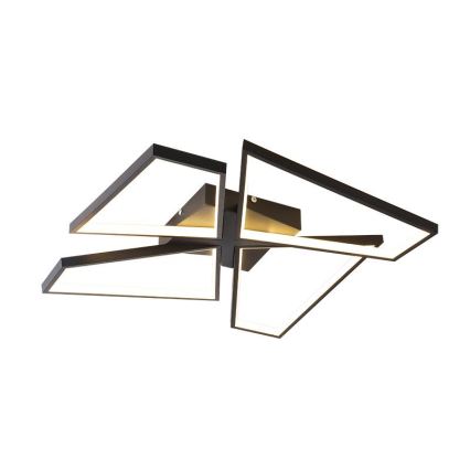 LED Prigušiva plafonjera LED/115W/230V 3000-6500K crno + Daljinski upravljač