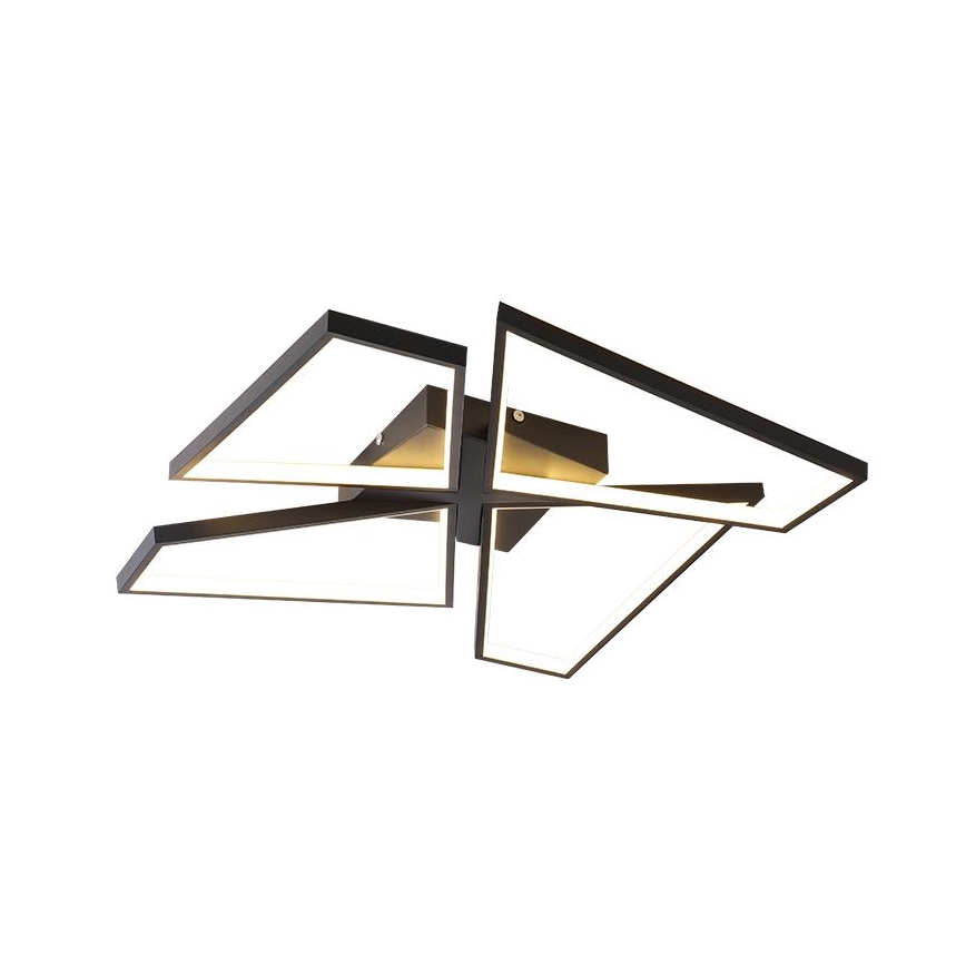 LED Prigušiva plafonjera LED/115W/230V 3000-6500K crno + Daljinski upravljač