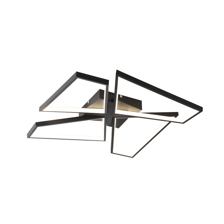 LED Prigušiva plafonjera LED/115W/230V 3000-6500K crno + Daljinski upravljač