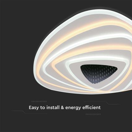 LED Prigušiva plafonjera LED/120W/230V 3000-6500K + Daljinski upravljač