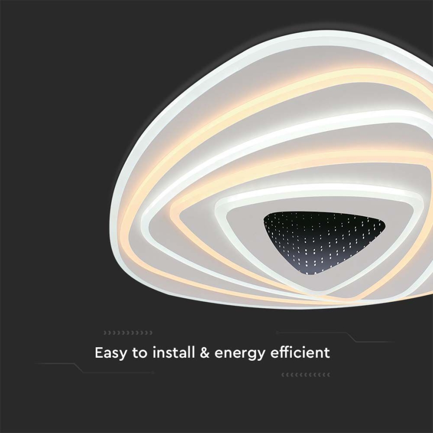 LED Prigušiva plafonjera LED/120W/230V 3000-6500K + Daljinski upravljač