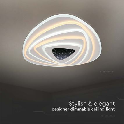 LED Prigušiva plafonjera LED/120W/230V 3000-6500K + Daljinski upravljač