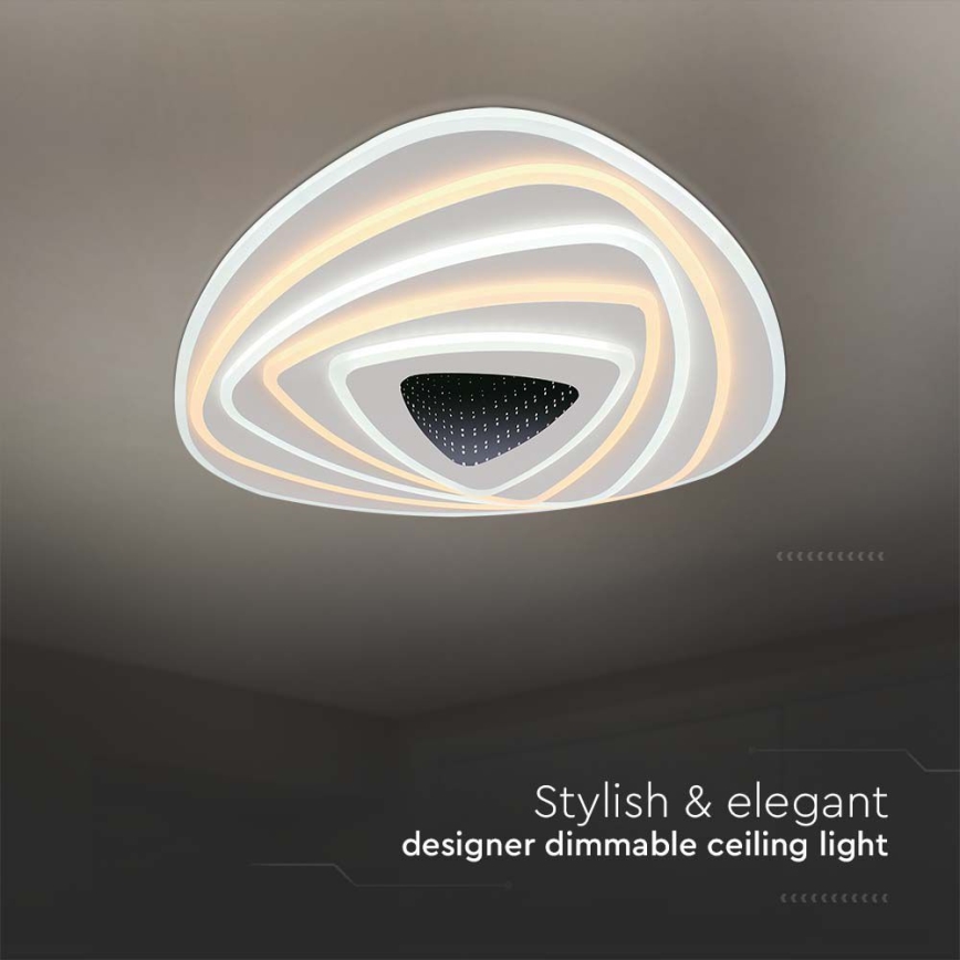 LED Prigušiva plafonjera LED/120W/230V 3000-6500K + Daljinski upravljač