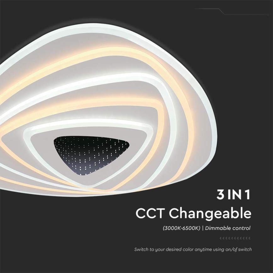 LED Prigušiva plafonjera LED/120W/230V 3000-6500K + Daljinski upravljač
