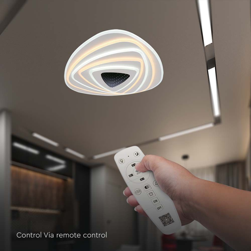 LED Prigušiva plafonjera LED/120W/230V 3000-6500K + Daljinski upravljač