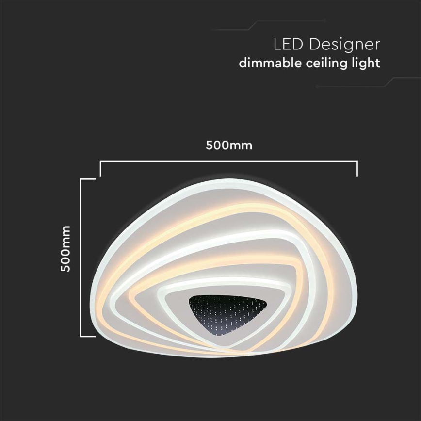 LED Prigušiva plafonjera LED/120W/230V 3000-6500K + Daljinski upravljač