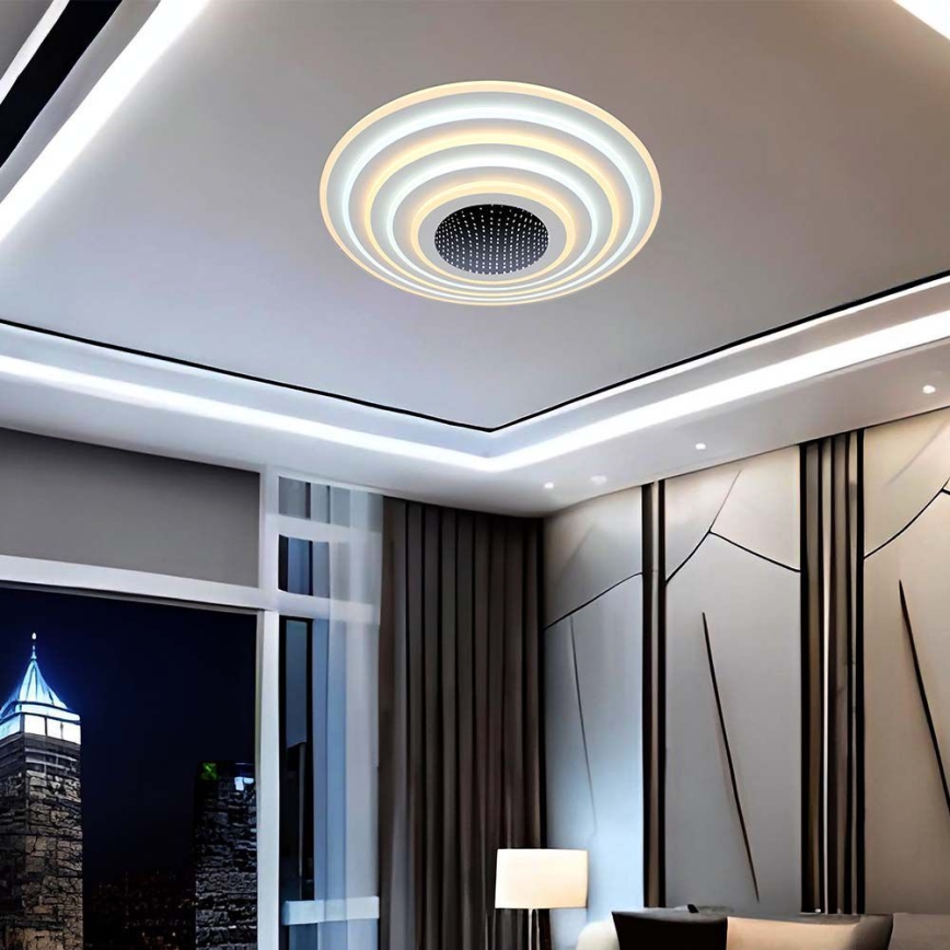 LED Prigušiva plafonjera LED/125W/230V 3000-6500K + Daljinski upravljač