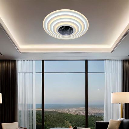 LED Prigušiva plafonjera LED/125W/230V 3000-6500K + Daljinski upravljač