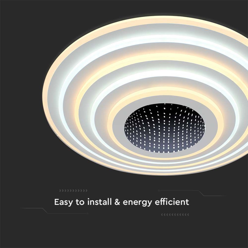 LED Prigušiva plafonjera LED/125W/230V 3000-6500K + Daljinski upravljač