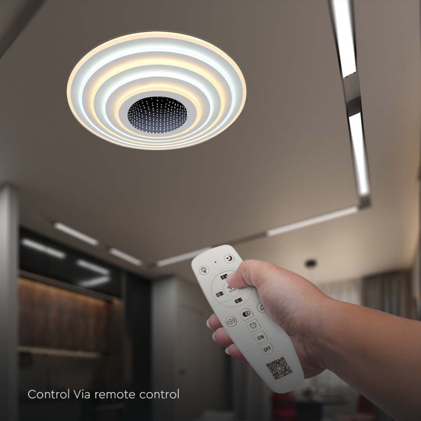 LED Prigušiva plafonjera LED/125W/230V 3000-6500K + Daljinski upravljač