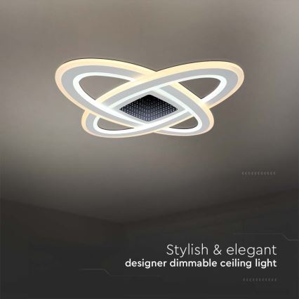 LED Prigušiva plafonjera LED/130W/230V 3000-6500K + Daljinski upravljač
