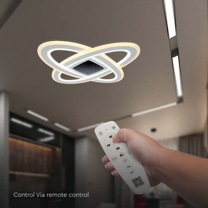 LED Prigušiva plafonjera LED/130W/230V 3000-6500K + Daljinski upravljač