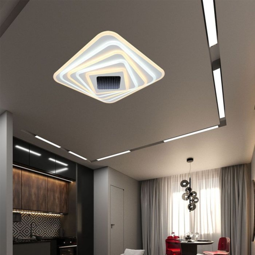 LED Prigušiva plafonjera LED/150W/230V 3000-6500K + Daljinski upravljač