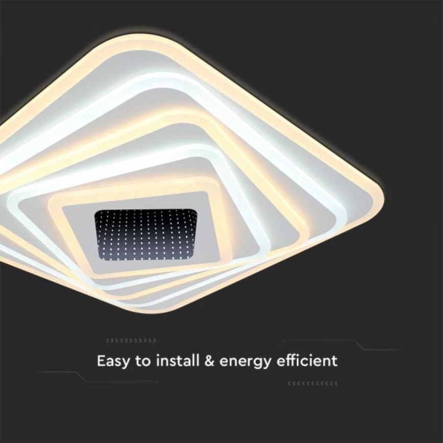 LED Prigušiva plafonjera LED/150W/230V 3000-6500K + Daljinski upravljač
