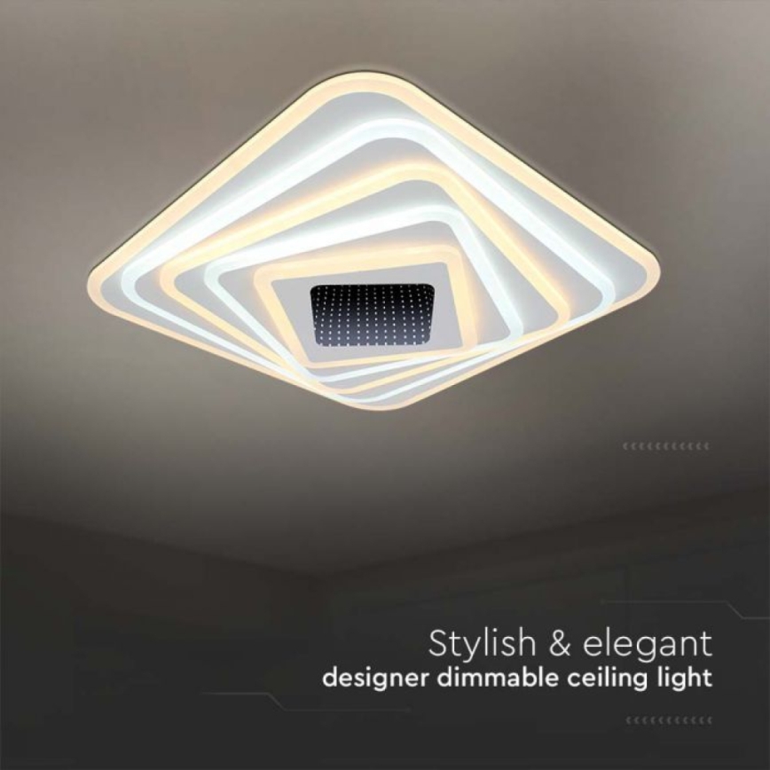 LED Prigušiva plafonjera LED/150W/230V 3000-6500K + Daljinski upravljač