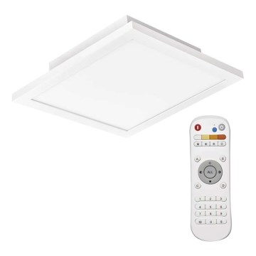 LED Prigušiva plafonjera LED/20W/230V + Daljinski upravljač kvadratni 2700K-6000K