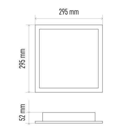 LED Prigušiva plafonjera LED/20W/230V + Daljinski upravljač kvadratni 2700K-6000K