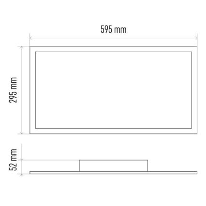 LED Prigušiva plafonjera  LED/25W/230V + Daljinski upravljač pravougaonik 2700K-6000K