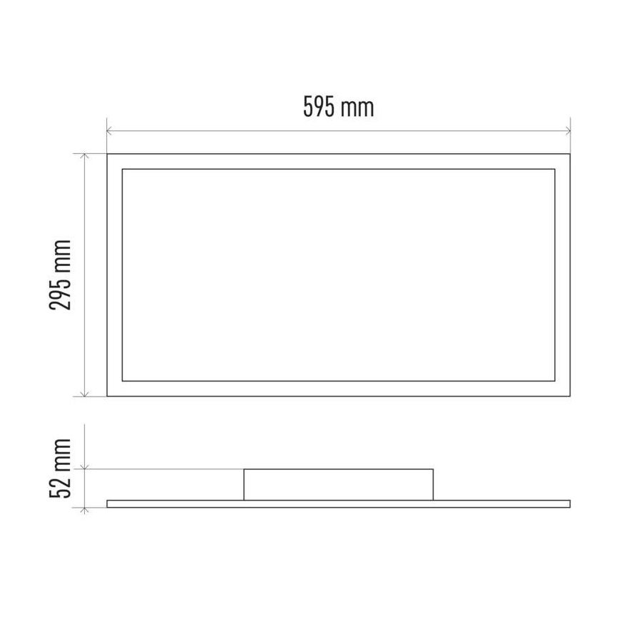 LED Prigušiva plafonjera  LED/25W/230V + Daljinski upravljač pravougaonik 2700K-6000K