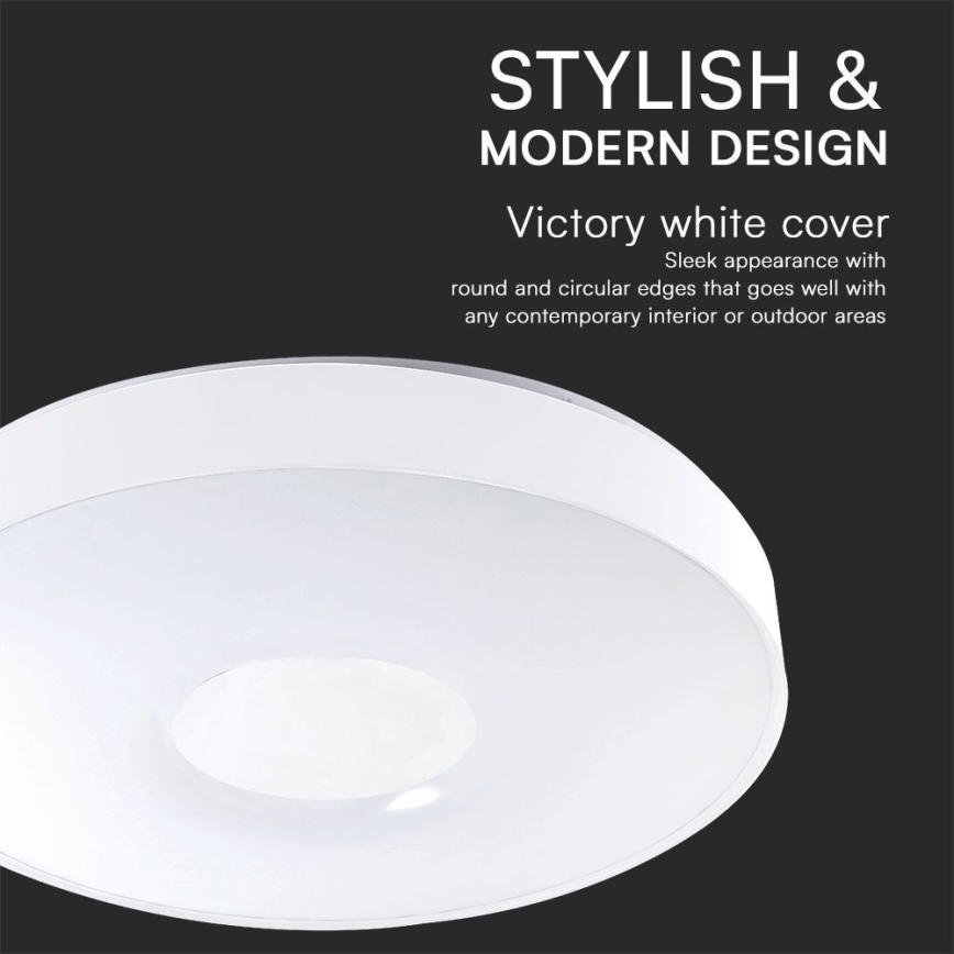 LED Prigušiva plafonjera LED/40W/230V 3000-6500K 39 cm bela + Daljinski upravljač