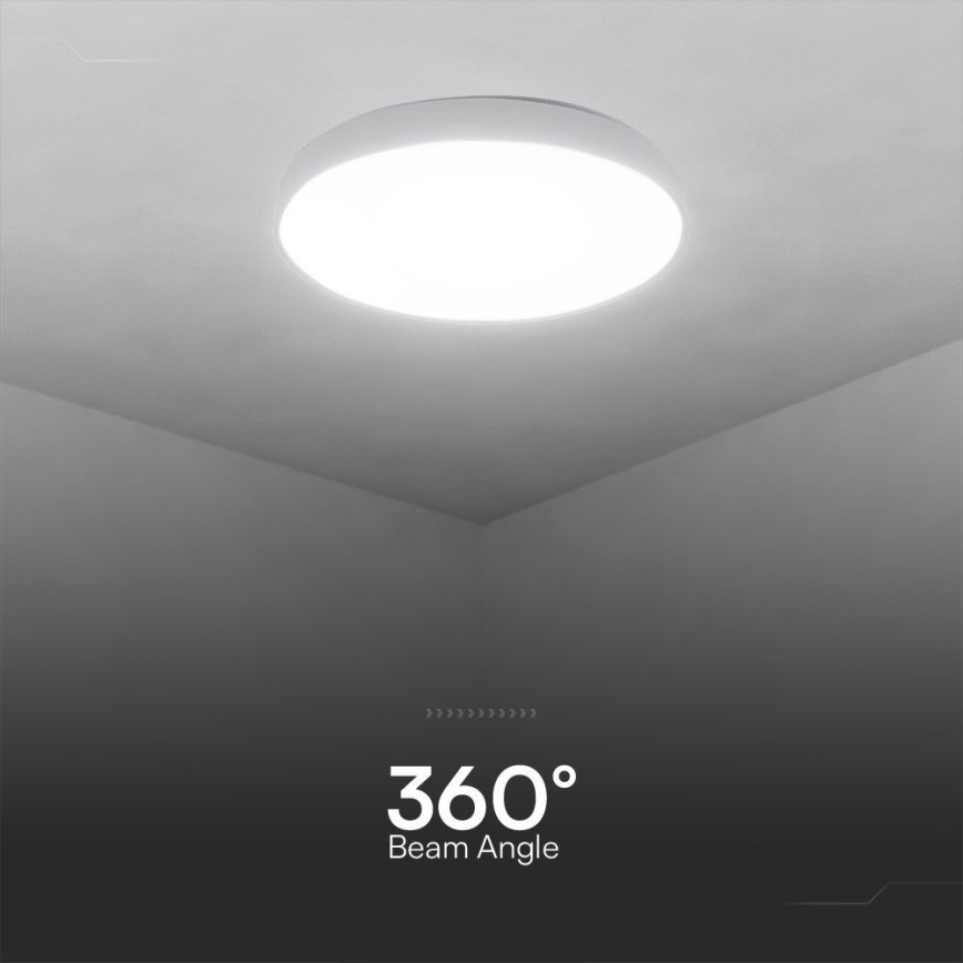 LED Prigušiva plafonjera LED/40W/230V 3000-6500K 39 cm bela + Daljinski upravljač