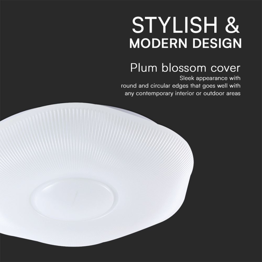 LED Prigušiva plafonjera LED/40W/230V 3000-6500K 40 cm bela + Daljinski upravljač