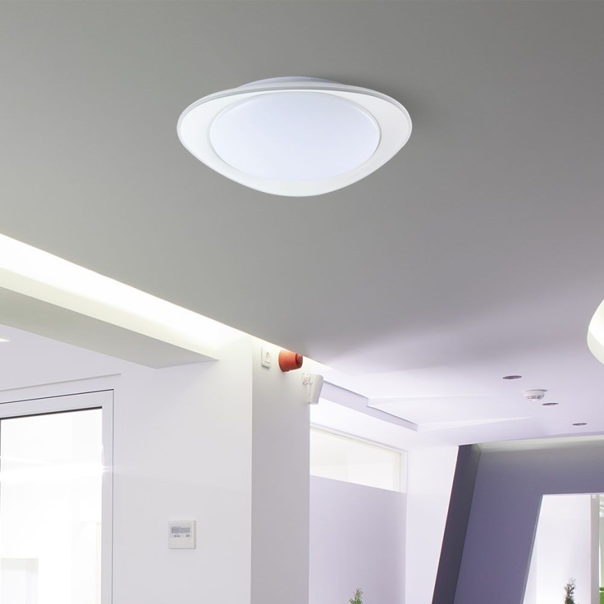 LED Prigušiva plafonjera LED/40W/230V 3000-6500K 45 cm bela + Daljinski upravljač