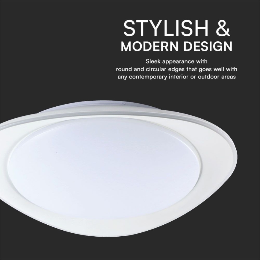LED Prigušiva plafonjera LED/40W/230V 3000-6500K 45 cm bela + Daljinski upravljač
