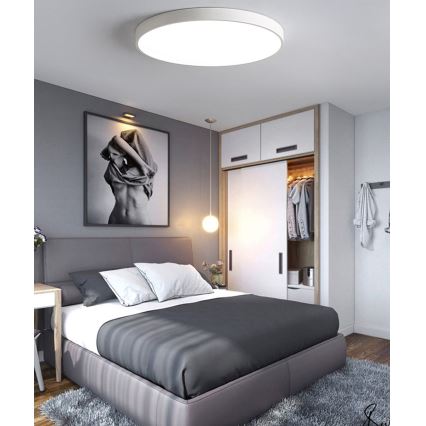 LED Prigušiva plafonjera LED/40W/230V 3000-6500K pr. 40 cm bela + Daljinski upravljač