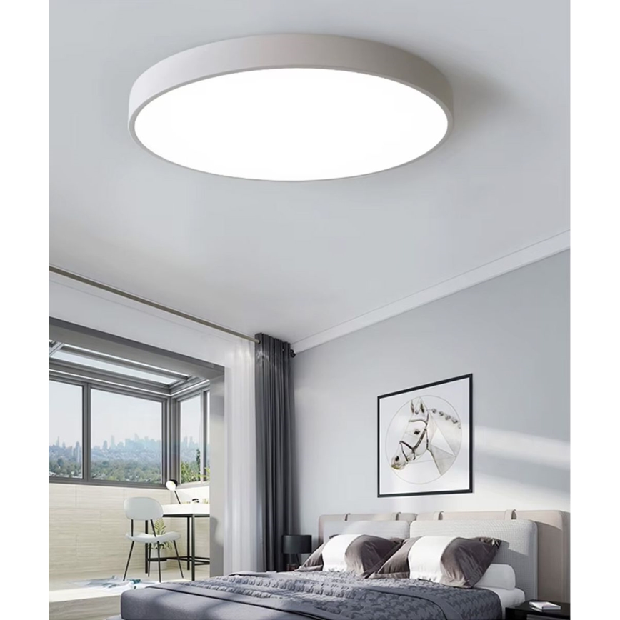 LED Prigušiva plafonjera LED/40W/230V 3000-6500K pr. 40 cm bela + Daljinski upravljač