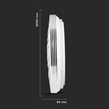 LED Prigušiva plafonjera LED/40W/230V 3000K/4000K/6500K pr. 39,5 cm + Daljinski upravljač