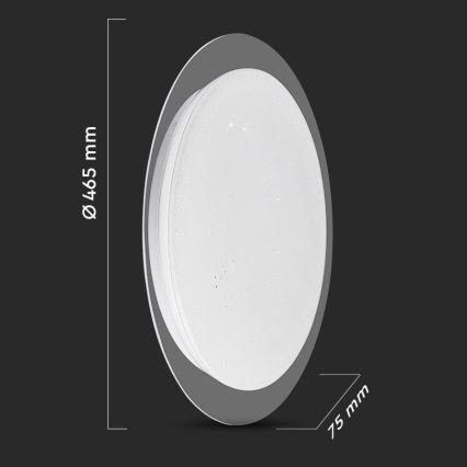 LED Prigušiva plafonjera LED/40W/230V 3000K/4000K/6500K pr. 46,5 cm + Daljinski upravljač