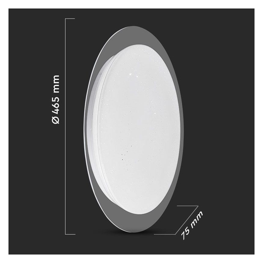 LED Prigušiva plafonjera LED/40W/230V 3000K/4000K/6500K pr. 46,5 cm + Daljinski upravljač
