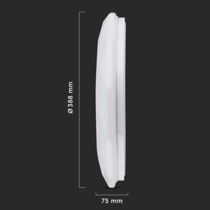 LED Prigušiva plafonjera LED/40W/230V 3000K/4000K/6500K pr. 38,8 cm + Daljinski upravljač