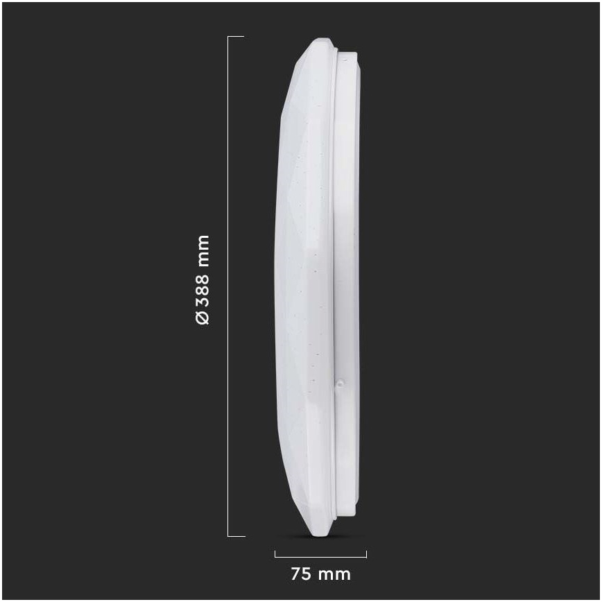 LED Prigušiva plafonjera LED/40W/230V 3000K/4000K/6500K pr. 38,8 cm + Daljinski upravljač