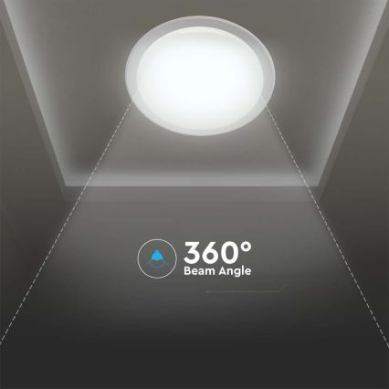 LED Prigušiva plafonjera LED/40W/230V 3000K/4000K/6500K pr. 56,5 cm + Daljinski upravljač