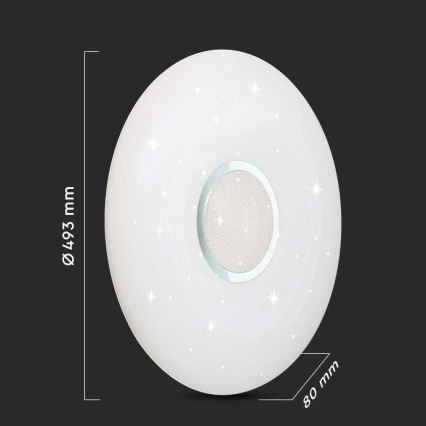 LED Prigušiva plafonjera LED/40W/230V 3000K/4000K/6500K pr. 49 cm + Daljinski upravljač