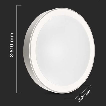 LED Prigušiva plafonjera LED/40W/230V 3000K/4000K/6500K pr. 51 cm + Daljinski upravljač